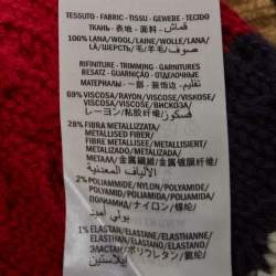 Pre Owned سترة غوتشي بيضاء مخططة ومحاكة بأسلاك لامعة مقاس كبير جدًا (إكس لارج)