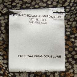 Pre Owned Gucci Multicolour Abstract Print Chiffon Neck Tie Blouse S