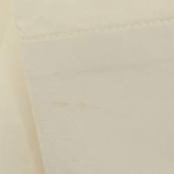 Pre Owned قميص غووتشي قطن مائل للأبيض بكشكشة مقاس صغير