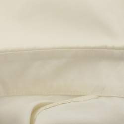 Pre Owned قميص غووتشي قطن مائل للأبيض بكشكشة مقاس صغير