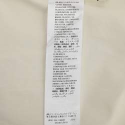 Pre Owned قميص غووتشي قطن مائل للأبيض بكشكشة مقاس صغير