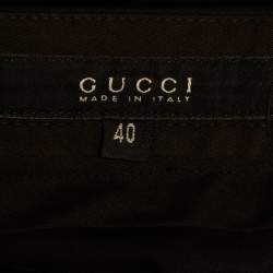 مملوكة مسبقًا Gucci Black Gabardine Flared Trousers S