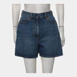 Pre Owned Gucci Denim Shorts with Horsebit Details