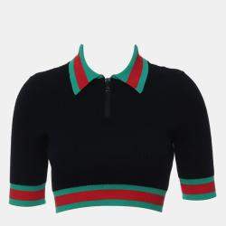 مملوكة مسبقًا Gucci Viscose Cropped Polo Shirt