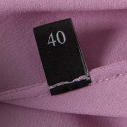 مملوكة مسبقًا توب غوتشي حرير بنفسجي فاتح مزخرف ترتر بحمالات رفيعة S