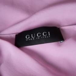 مملوكة مسبقًا توب غوتشي حرير بنفسجي فاتح مزخرف ترتر بحمالات رفيعة S