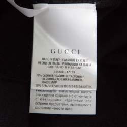 Pre Owned Gucci Black Cashmere Silk Knit V Neck Sweater S