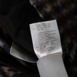 Pre Owned Gucci Metallic Houndstooth Pattern Silk Jacquard Skinny Trousers S