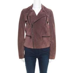 Gucci Dull Purple Suede Biker Jacket S