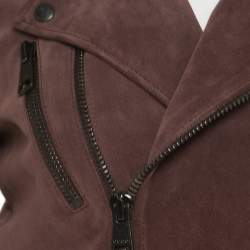 Gucci Dull Purple Suede Biker Jacket S