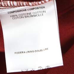 Pre Owned Gucci Rust Red Knit Long Sleeve Top M 