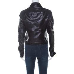 Gucci Black Lurex Knit Shiny Look Jacket M