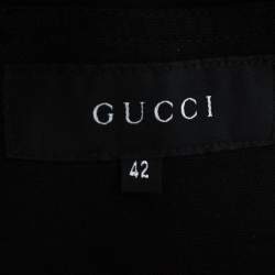Gucci Black Lurex Knit Shiny Look Jacket M