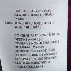 Pre Owned قميص غوتشي أرت نوفو حرير كريب بنفسجي S 