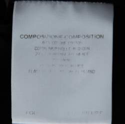 Pre Owned Gucci Black Cotton Blend Gathered Bodice Belted Long Sleeve Top M