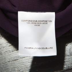 Gucci Purple Knit Shoulder Zip Detail Batwing Sleeve Dress XS