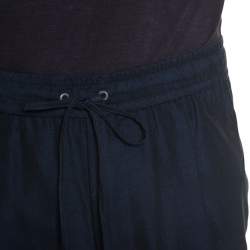 Pre Owned بنطلون رياضي غوتشي مخطط مغاير مزيج صوف كحلي XXL