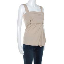Gucci Beige Cotton Sleeveless Top M