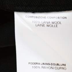 Pre Owned Gucci Black Wool Straight Leg Pants S