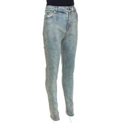 Pre Owned Gucci Dirty Indigo Denim Slim Fit Jeans M