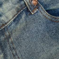 Pre Owned Gucci Dirty Indigo Denim Slim Fit Jeans M