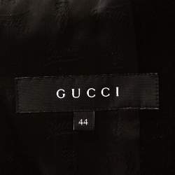 Pre Owned Gucci Black Velvet Horsebit Detail Tailored Blazer M