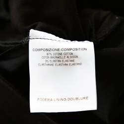 Gucci Black Cotton High Waisted Pleated Front Trousers S