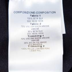 Pre Owned فستان غوتشي ماكسي حافة قطيفة حرير طباعة اريس أسود M