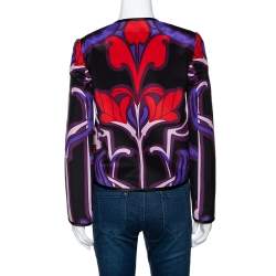 Gucci Multicolor Art Nouveau Floral Print Silk Jacket S 