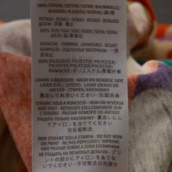 Pre Owned تي شيرت غوتشي طباعة طير زهور أزرق مخضر وبرتقالي  XL