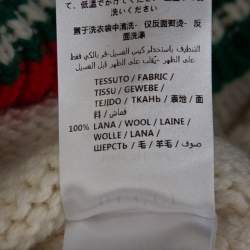 Pre Owned Gucci Off White Wool Knit Letter 'M' DIY Unisex Sweater M