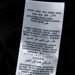 Pre Owned Gucci Black Cotton Logo Print Oversized T Shirt Dress S