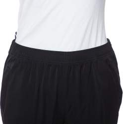 Pre Owned Gucci Black Silk Crepe Tapered Trousers S