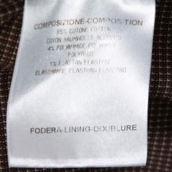 Pre Owned Gucci Brown Cotton Contrast Collar Long Sleeve Shirt S