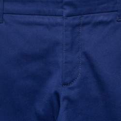 Gucci Royal Blue Stretch Cotton Cropped Trousers S