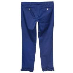 Gucci Royal Blue Stretch Cotton Cropped Trousers S