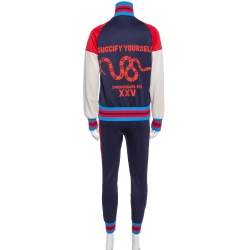 Gucci Navy Blue Cotton Guccify Yourself Printed Tracksuit XS