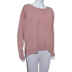 Pre Owned Gucci Pink Cashmere Round Neck Sweater L