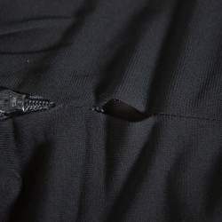 Gucci Black Jersey Strapless Sheath Dress S