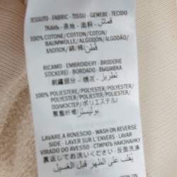 Pre Owned Gucci Cream The Face Printed Cotton Sweatshirt S