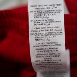 Pre Owned Gucci Red Knit Side Stripe & Floral Applique Detail Culottes XS