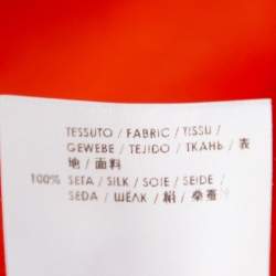 Pre Owned Gucci Orange Silk Sleeveless Shirt S