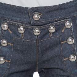Pre Owned Gucci Indigo Denim Medium Wash Sailor Flare Jeans XS