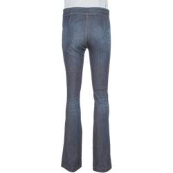 Pre Owned Gucci Indigo Denim Medium Wash Sailor Flare Jeans XS
