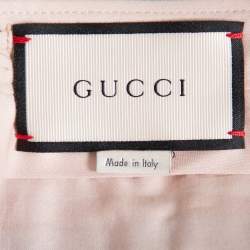 Pre Owned Gucci Blue Wool & Silk Tapered Trousers S