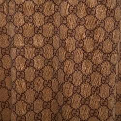 Pre Owned Gucci Beige Knit Logo Monogram Detail Ruffled Midi Skirt XS