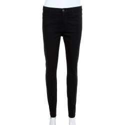 Pre Owned Gucci Black Denim Panther Applique Detail Skinny Fit Jeans M