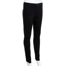 Pre Owned Gucci Black Denim Panther Applique Detail Skinny Fit Jeans M