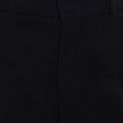 Pre Owned Gucci Black Crepe Side Stripe Detail Bootcut Trousers S