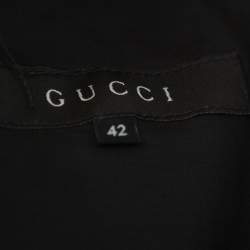 Pre Owned Gucci Midnight Blue Wool Button Front Blazer M